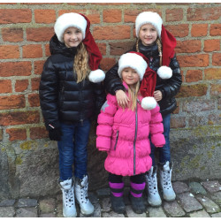 Rød luksus nissehue (uden navn)