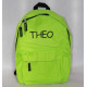 Limegrøn rygsæk med navn på