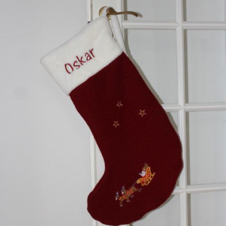 Luksus uld julesok med navn