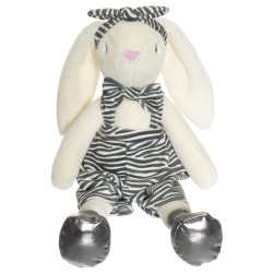 Teddykompaniet Zoe kanin med Zebra tøj og navn på