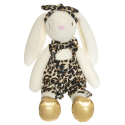 Teddykompaniet Zoe kanin med Zebra tøj og navn på
