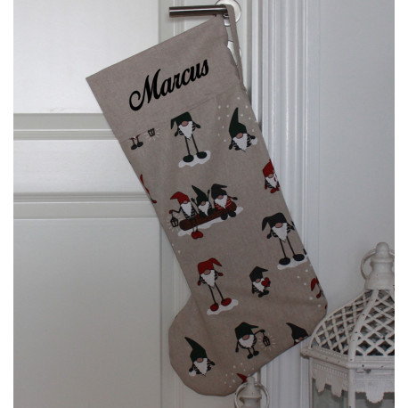 Julesok med nisse gnomer og navn på