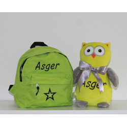 Cubbies uglebamse og rygsæk med navn