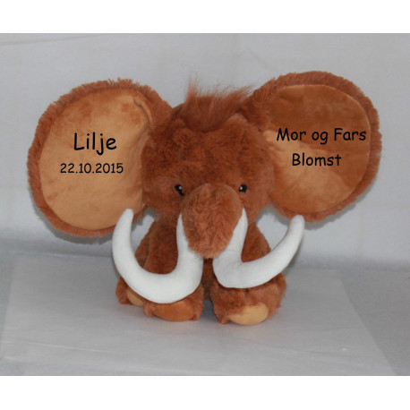 Cubbies Stor mammut bamse med navn på