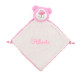 Cubbies lyserød bamse sutteklud med navn på