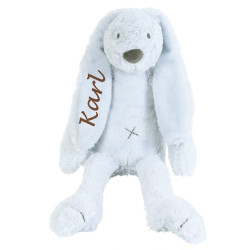 Fineste Happy Horse lyseblå Richie kaninbamse med navn på 38cm
