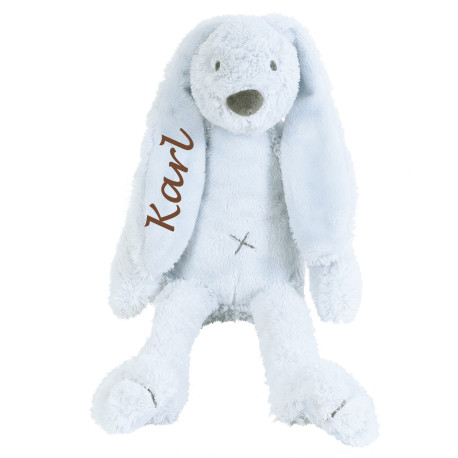 Fineste Happy Horse lyseblå Richie kaninbamse med navn på 38cm