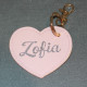 Hjerte vedhæng med navn