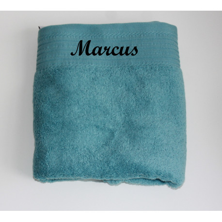 Tyrkis luksus håndklæde med navn på