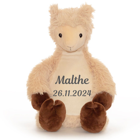 Cubbies Lama bamse med navn på maven