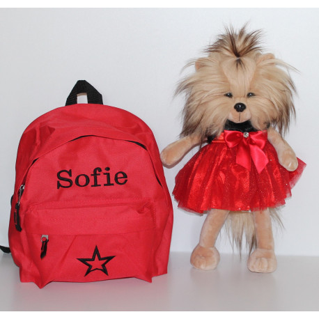 Locky Doggy hund og rygsæk med navn på