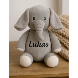 Cubbies floppy elefant bamse med navn på