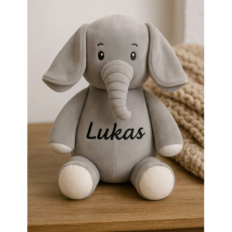 Cubbies floppy elefant bamse med navn på