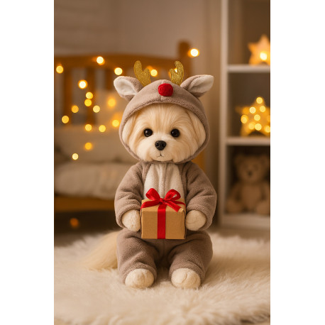 Locky Doggy Mimi rendeer bamsehund -Sød julegaveide