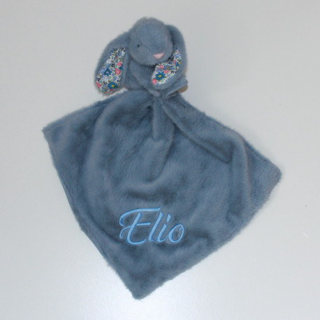 Kanin sutteklud med navn & blomster i ørerne