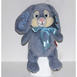 Lyseblå Cubbies kaninbamse med navn broderet i ørerne