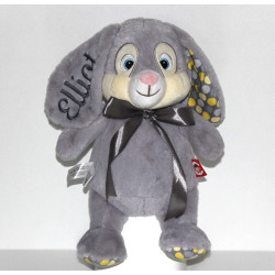 Cubbies grå kaninbamse med broderet navn i ørerne