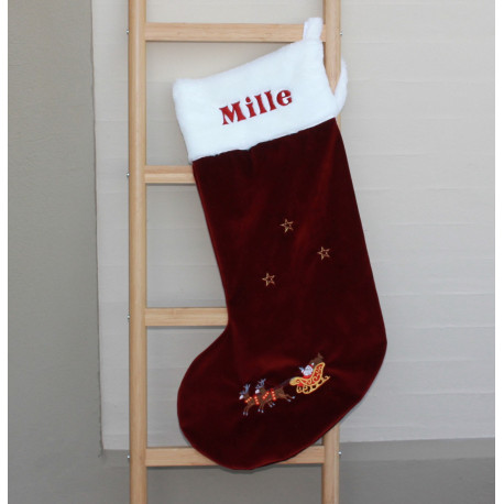  Personlig julestrømpe med broderet navn
