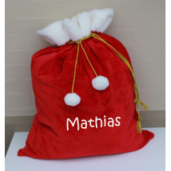 Personlig julegavesæk med navn – 60x70 cm