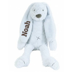 Fineste Happy Horse lyseblå Richie kaninbamse med navn på 38cm