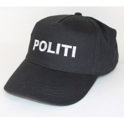Sort børne kasket med navn på