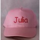 Lyserød børne kasket med navn på