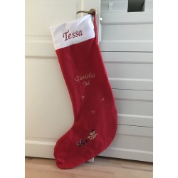KÆMPE personlig julestrømpe med navn på
