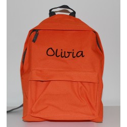 Orange Junior / børne rygsæk med navn på